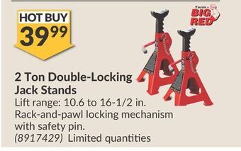Princess Auto 2 ton double-locking jack stands offer