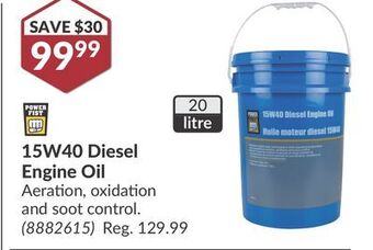 Princess Auto 15w40 diesel engine oil offer