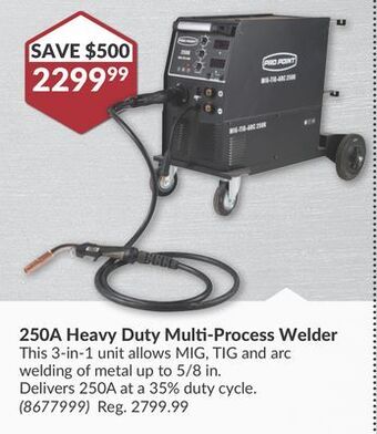 Princess Auto 250a heavy duty multi-process welder offer