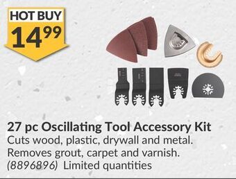 Princess Auto 27 pc oscillating tool accessory kit offer