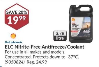 Princess Auto Elc nitrite-free antifreeze/coolant offer