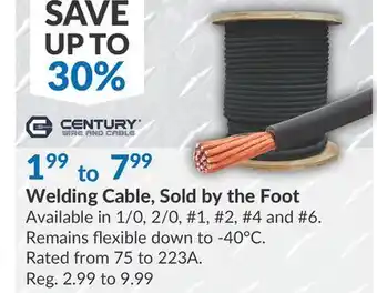 Princess Auto Welding cable offer