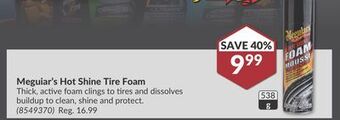 Princess Auto Meguiar's hot shine tire foam offer