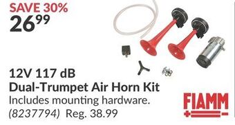 Princess Auto 12v 117 db dual-trumpet air horn kit offer