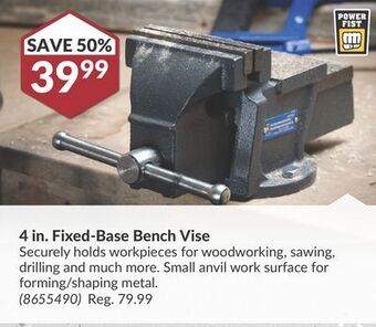 Princess Auto 4 in. fixed-base bench offer