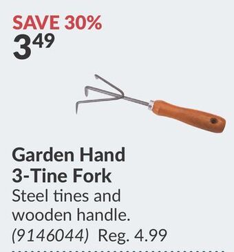 Princess Auto Garden hand 3-tine fork offer