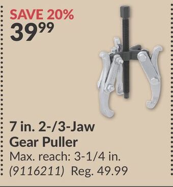 Princess Auto 7 in. 2 -/3-jaw gear puller offer