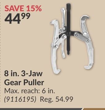 Princess Auto 8 in. 3-jaw gear puller offer