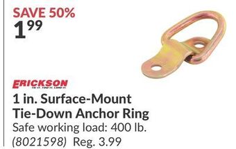 Princess Auto 1 in. surface-mount tie-down anchor ring offer