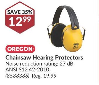 Princess Auto Chainsaw hearing protectors offer
