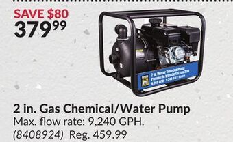 Princess Auto 2 in. gas chemical/water pump offer