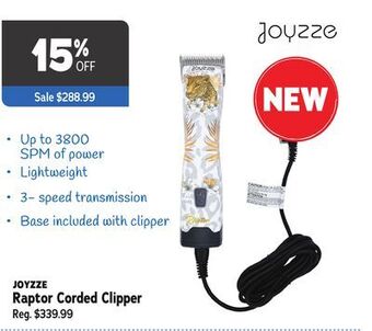 Ren’s Pets Depot Joyzze raptor corded clipper offer