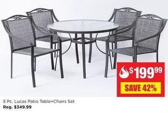 Kitchen Stuff Plus 5 pc. lucas patio table + chairs set offer