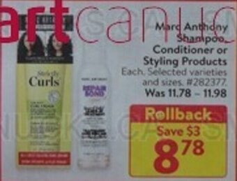Walmart Marc Anthony Shampoo Conditioner or Styling Products offer