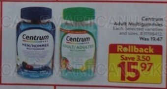 Walmart Centrum Adult Multigummies offer