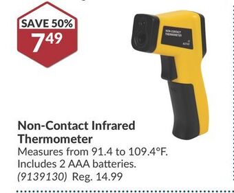 Princess Auto Non-contact infrared thermometer offer