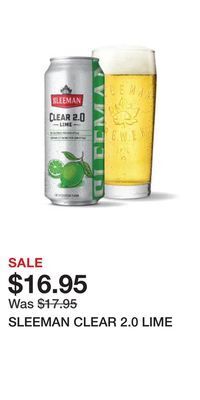 The Beer Store Sleeman clear 2.0 lime offer