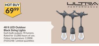 Princess Auto 48 ft led outdoor black string lights offer