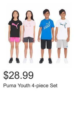Costco Puma youth 4-piece set offer