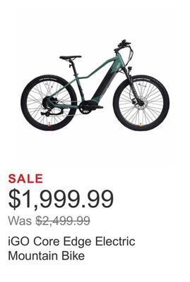 Costco Igo core edge electric mountain bike offer