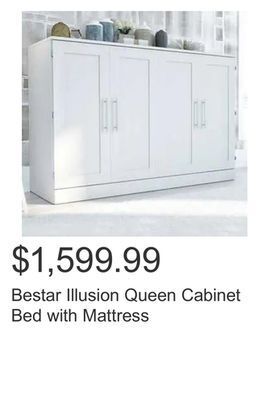 Costco Bestar illusion queen cabinet bed with mattress offer
