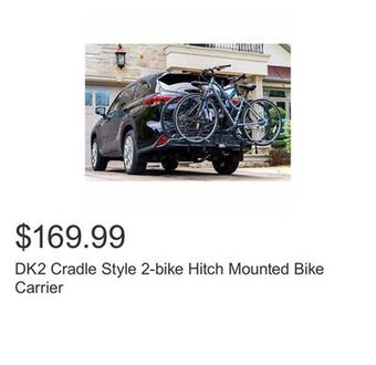 Costco Dk2 cradle style 2-bike hitch mounted bike carrier offer