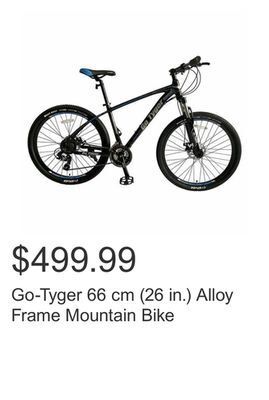 Costco Go-tyger 66 cm (26 in.) alloy frame mountain bike offer