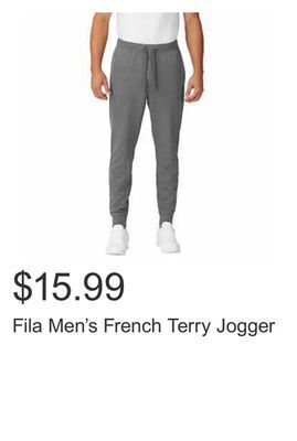 Costco Fila men's french terry jogger offer