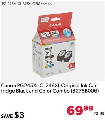 Shopper+ Canon pg245xl cl246xl original ink cartridge black and color combo (8278b006) offer