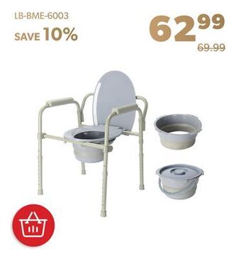 Shopper+ Commode chair aluminum alloy with folding bucket height adjustable,supports 300 lbs- livingbasics® offer