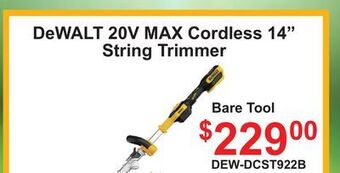 Atlas Tools & Machinery Dewalt 20v max cordless 14 string trimmer offer