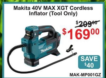 Atlas Tools & Machinery Makita 40v max xgt cordless inflator offer