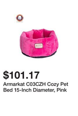 Newegg Armarkat c03czh cozy pet bed 15-inch diameter, pink offer