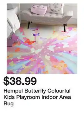 Wayfair Hempel butterfly colourful kids playroom indoor area rug offer