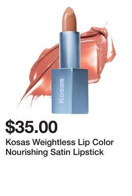 Sephora Kosas weightless lip color nourishing satin lipstick offer
