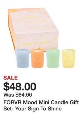 Sephora Forvr mood mini candle gift set- your sign to shine offer