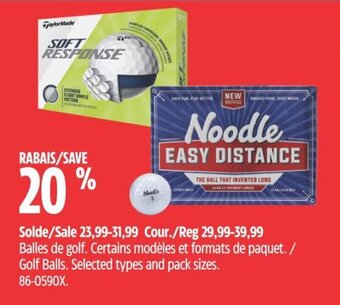 Canadian Tire Balles de golf. Certains modèles et formats de paquet offer
