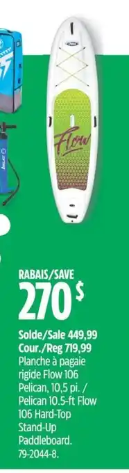 Canadian Tire Planche à pagaie rigide Flow 106 Pelican, 10,5 pi offer