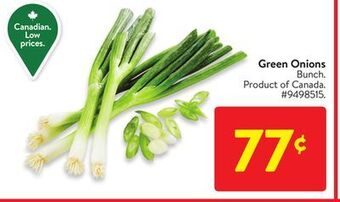 Walmart Green onions offer