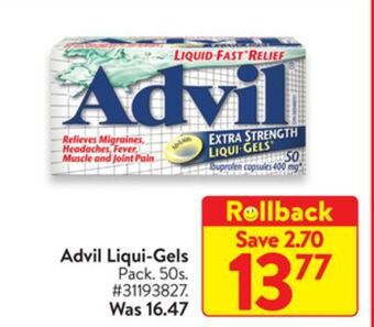 Walmart Advil liqui-gels offer