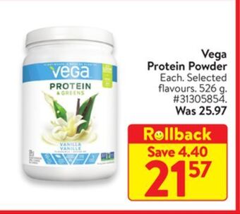 Walmart Vega protein powder offer