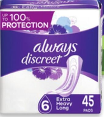 Walmart Always discreet underwear offer