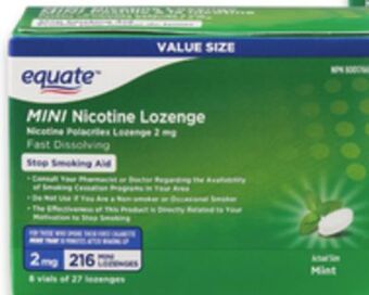 Walmart Equate mini nicotine lozenges offer