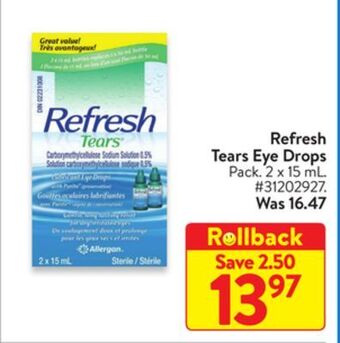 Walmart Refresh tears eye drops offer
