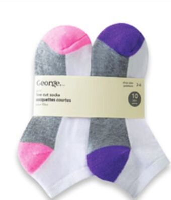 Walmart Kids' george socks 10-pack offer