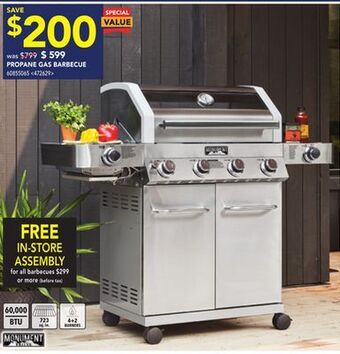 Lowe's Monument propane gas barbecue offer