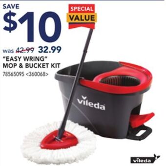 Lowe's Vileda easy wring mop & bucket kit offer