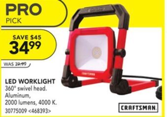 Lowe's Craftsman led worklight offer