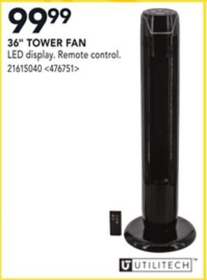 Lowe's Utilitech 36 tower fan offer