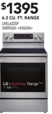 Lowe's Lg 6.3 cu. ft. range offer